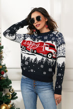 Load image into Gallery viewer, HAPPY Christmas Raglan Sleeve Sweater
