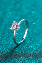 Load image into Gallery viewer, 925 Sterling Silver Heart-Shaped Moissanite Solitaire Ring
