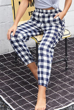 Load image into Gallery viewer, Plaid Elastic High Waist Cargo Pants

