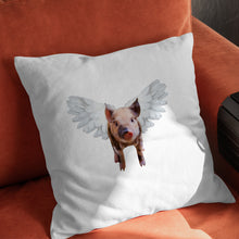 Load image into Gallery viewer, Flying Pig - Throw Pillow Cover 18&quot;x18&quot; (One Side)
