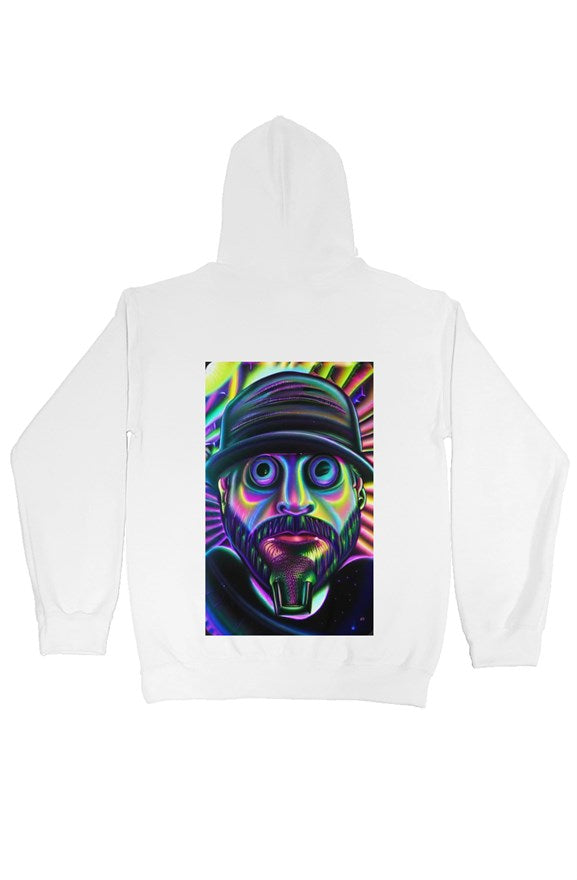 GODS pullover hoody with face on back