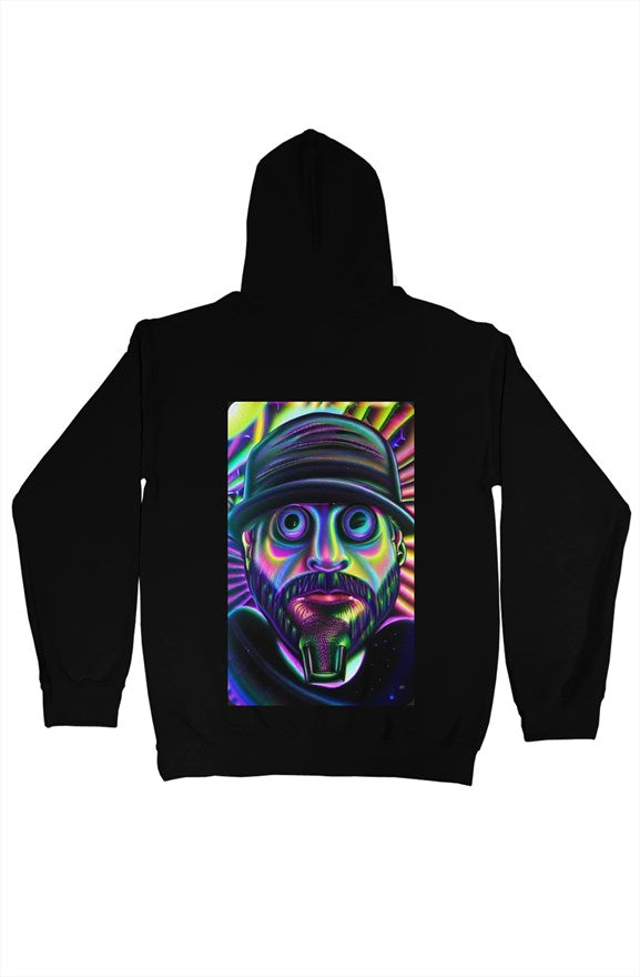 GODS pullover hoody with face on back