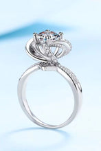 Load image into Gallery viewer, Moissanite Floral 18K Platinum-Plated Ring
