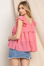 Load image into Gallery viewer, ODDI Full Size Buttoned Ruffled Top
