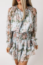Load image into Gallery viewer, Floral Smocked Waist Layered Mini Dress
