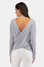 Load image into Gallery viewer, Cold-Shoulder Asymmetrical Neck Sweatshirt
